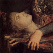 Gustave Moreau Tracianische Frau mit dem Kopf des Orpheus und seiner Leier oil on canvas